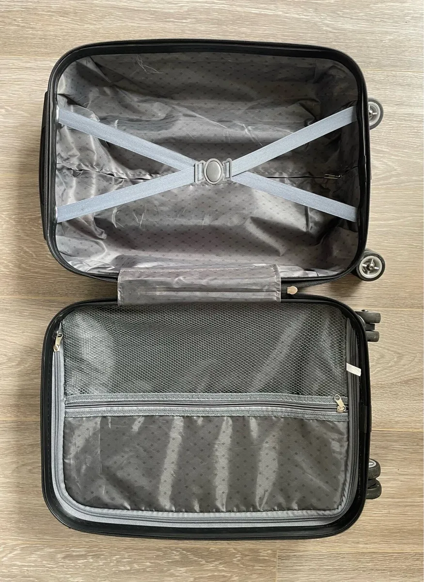 Cabin Suitcase Luggage - Hardshell - Black - Image 4