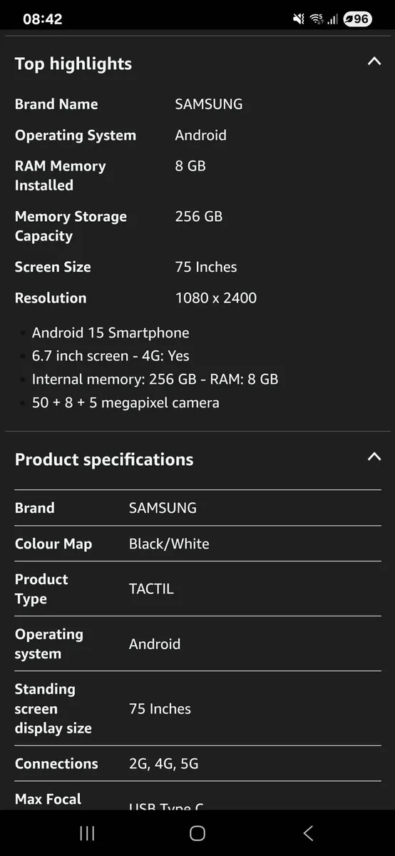 Samsung Galaxy A36 5g 256GB Unlocked - Image 3
