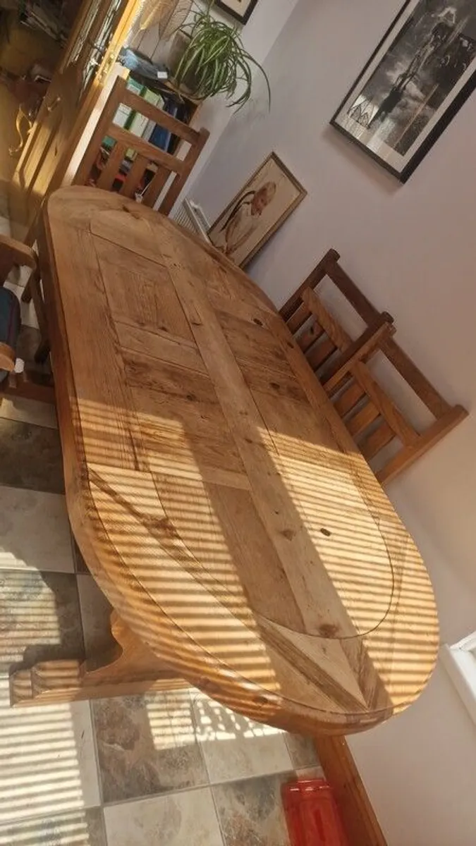 Mexican Pine Table x 6 chairs - Image 2