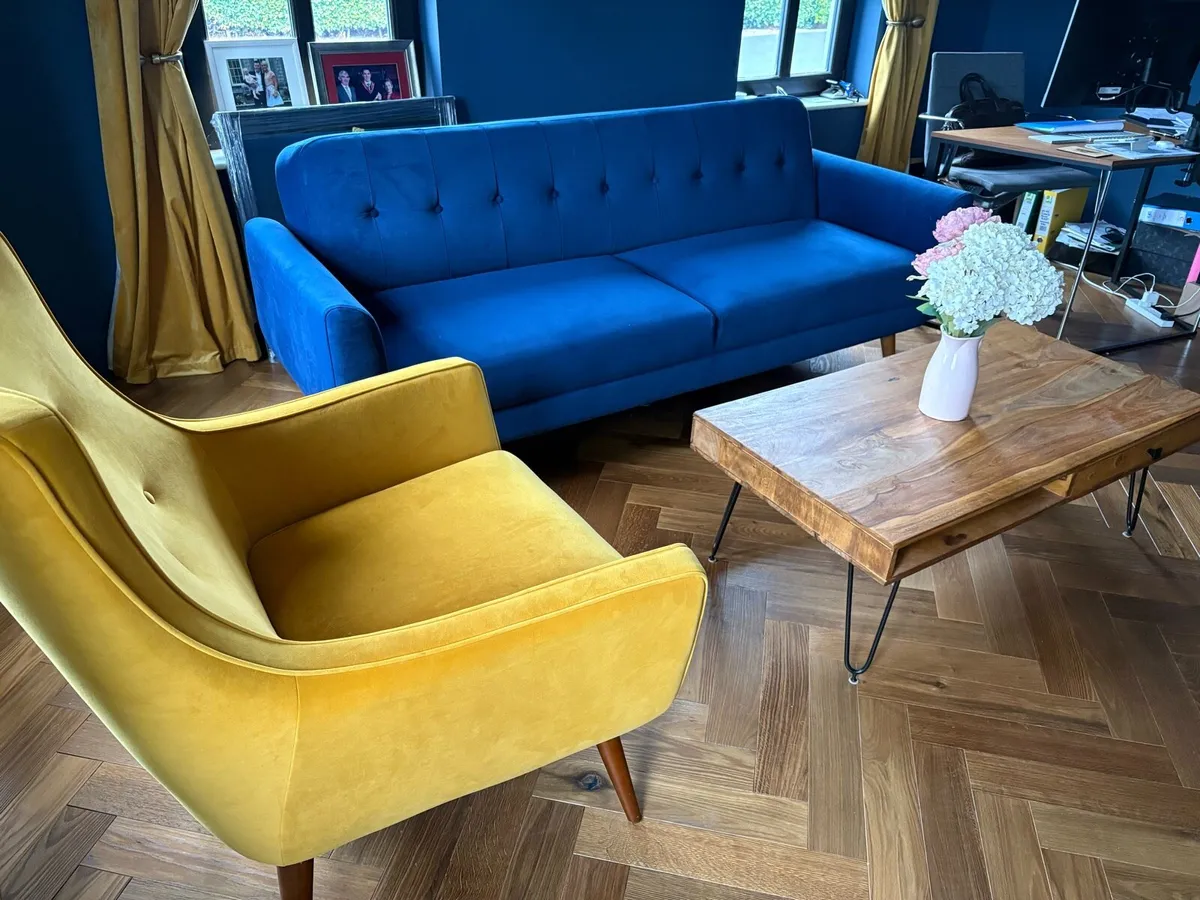 Sofa bed, Arm chair and Coffee Table For Sale - Image 1