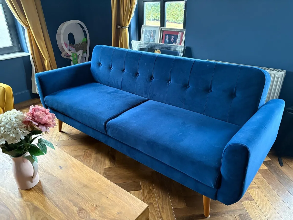 Sofa bed, Arm chair and Coffee Table For Sale - Image 2