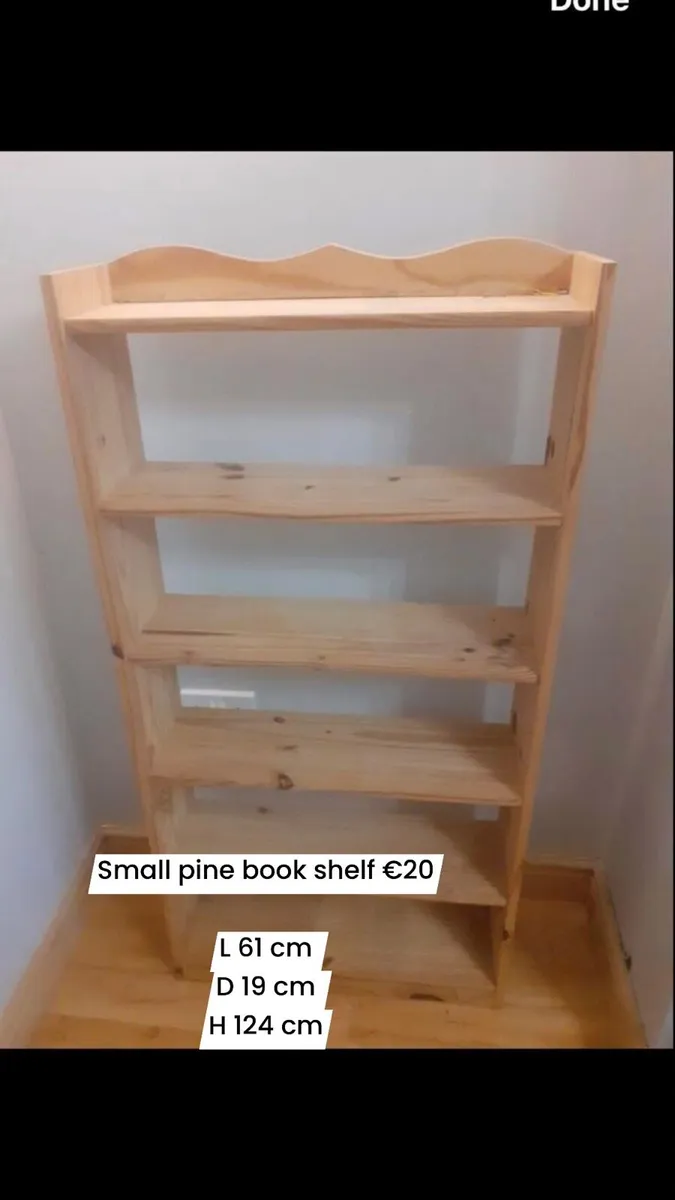 Small pine book shelf