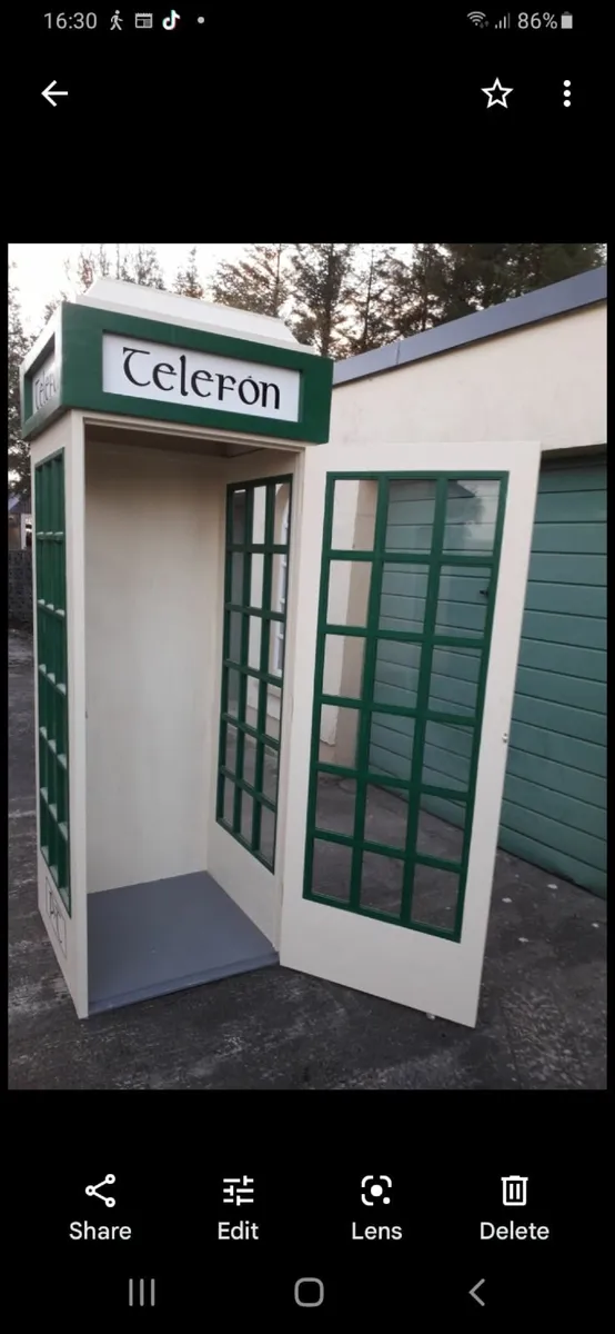 Exact replica of old Irish telephone box - Image 1