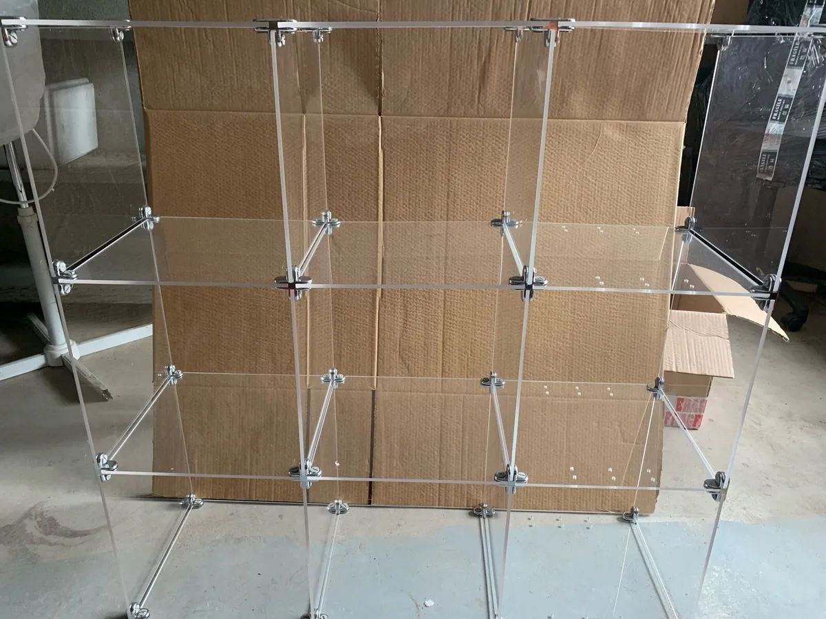 Clear acrylic display x 3pcs, 92cm x 92cm - Image 1