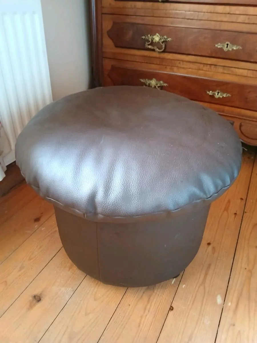 Camp bed footstools rocking chair and 2 antique ch - Image 2