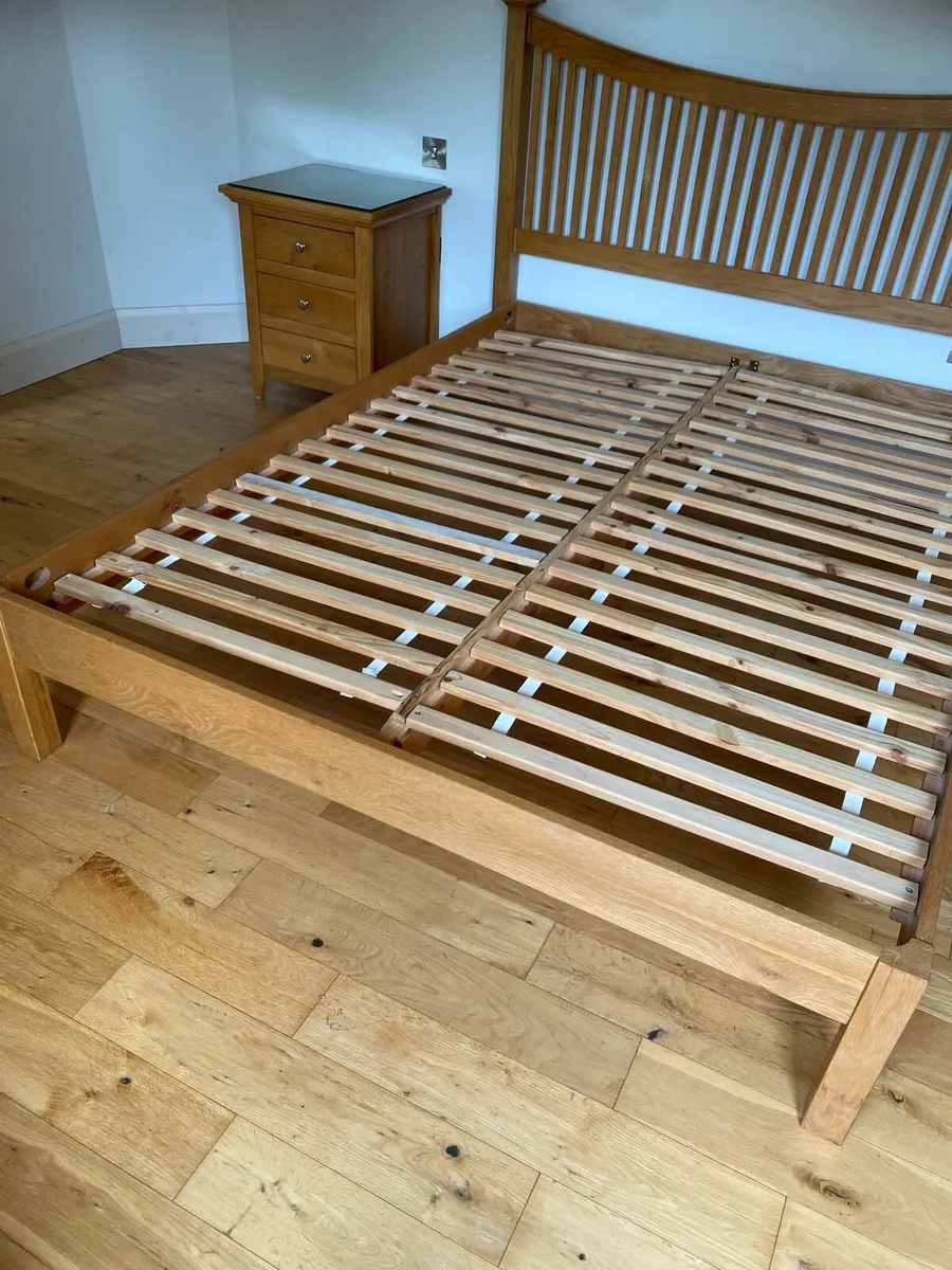 5 ft wooden Bed Frame with Matching Lockers - Image 4