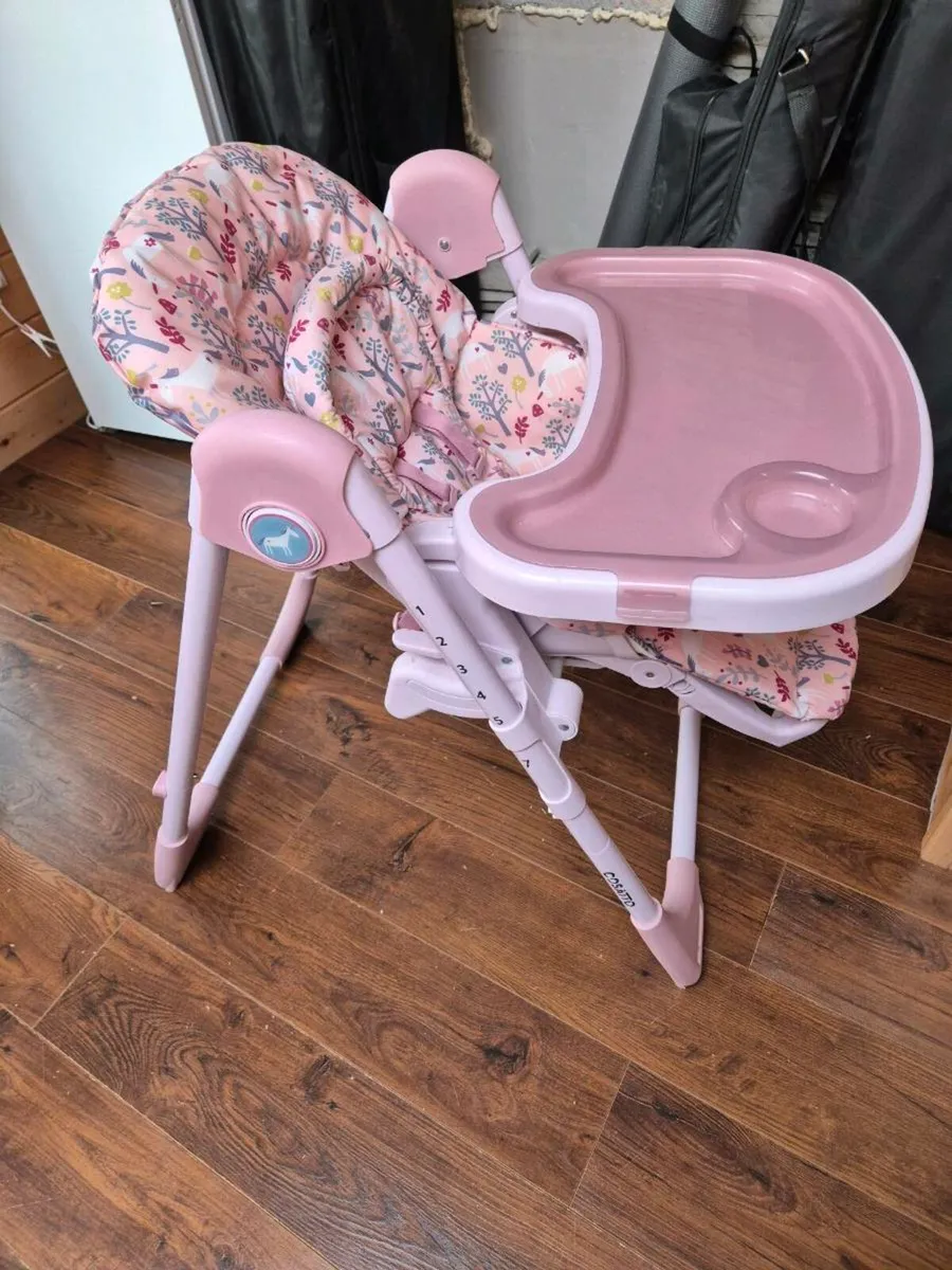 Cosatto Noodle 0+ Highchair Unicorn Garden - Image 1