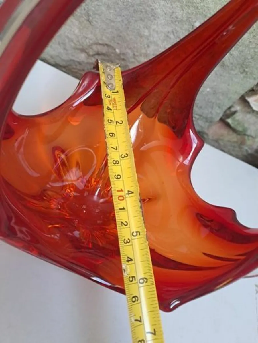 Vintage Murano Vase Red and orange - Image 4