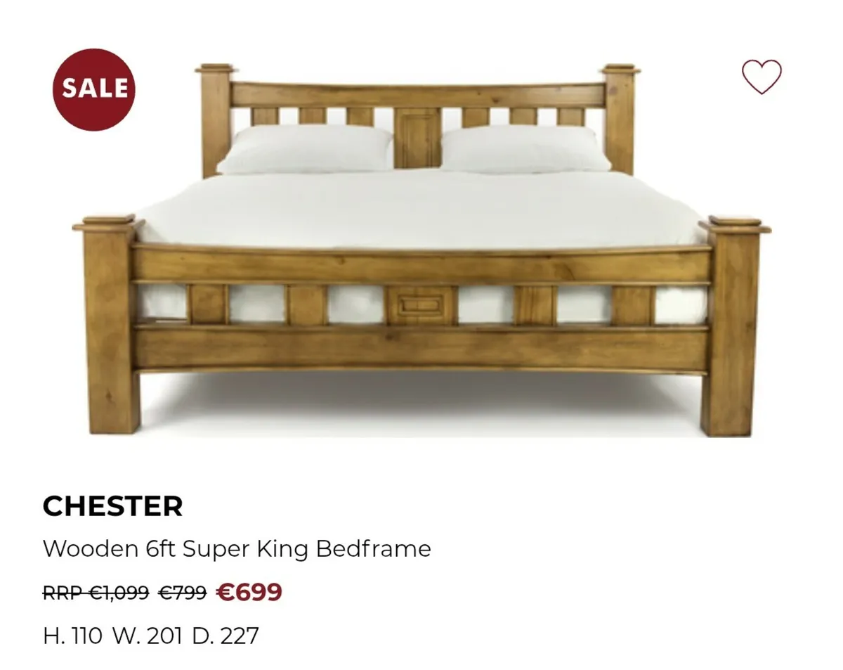Super king bed with blanket box and Emma mattress - Image 2