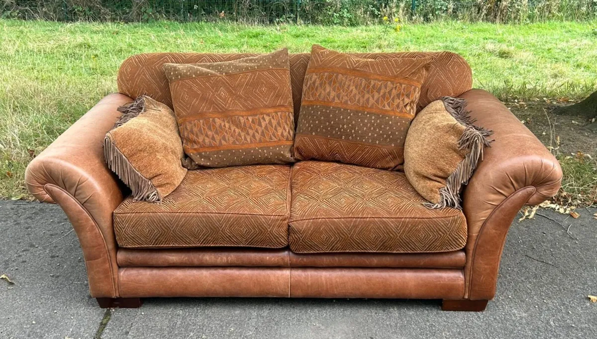Mantellassi half leather Sofa - Image 1