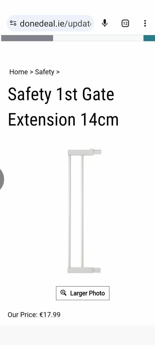 New Safety 1st gate extension 14cm - Image 2