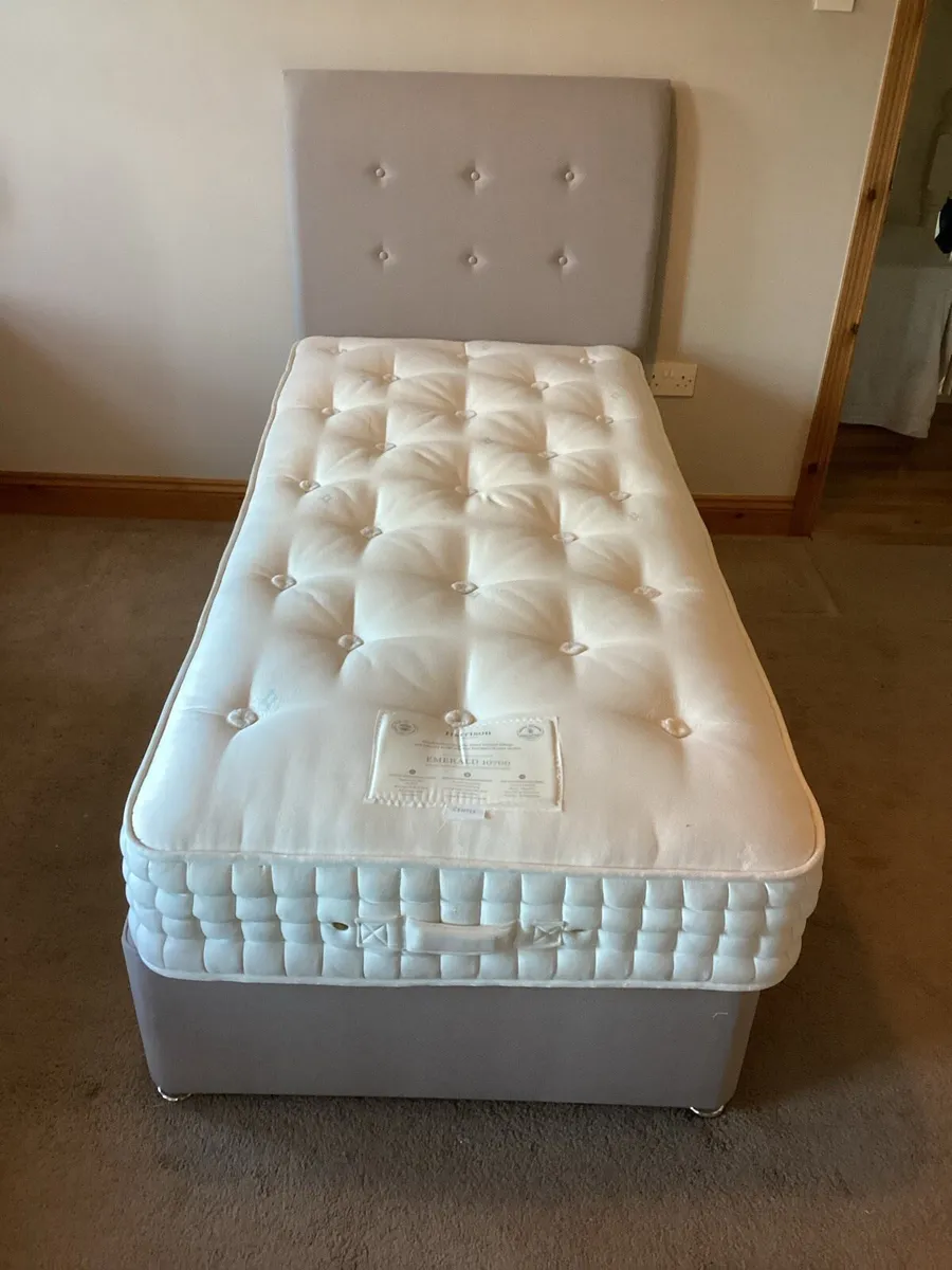 Harrison Bed, Spring Mattress Headboard - Image 1