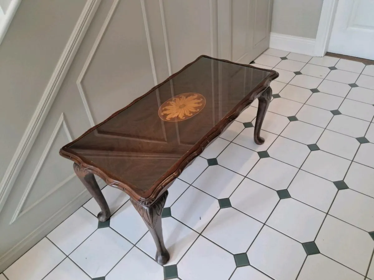 Mahogany Coffee Table and Matching Nest of Tables - Image 1