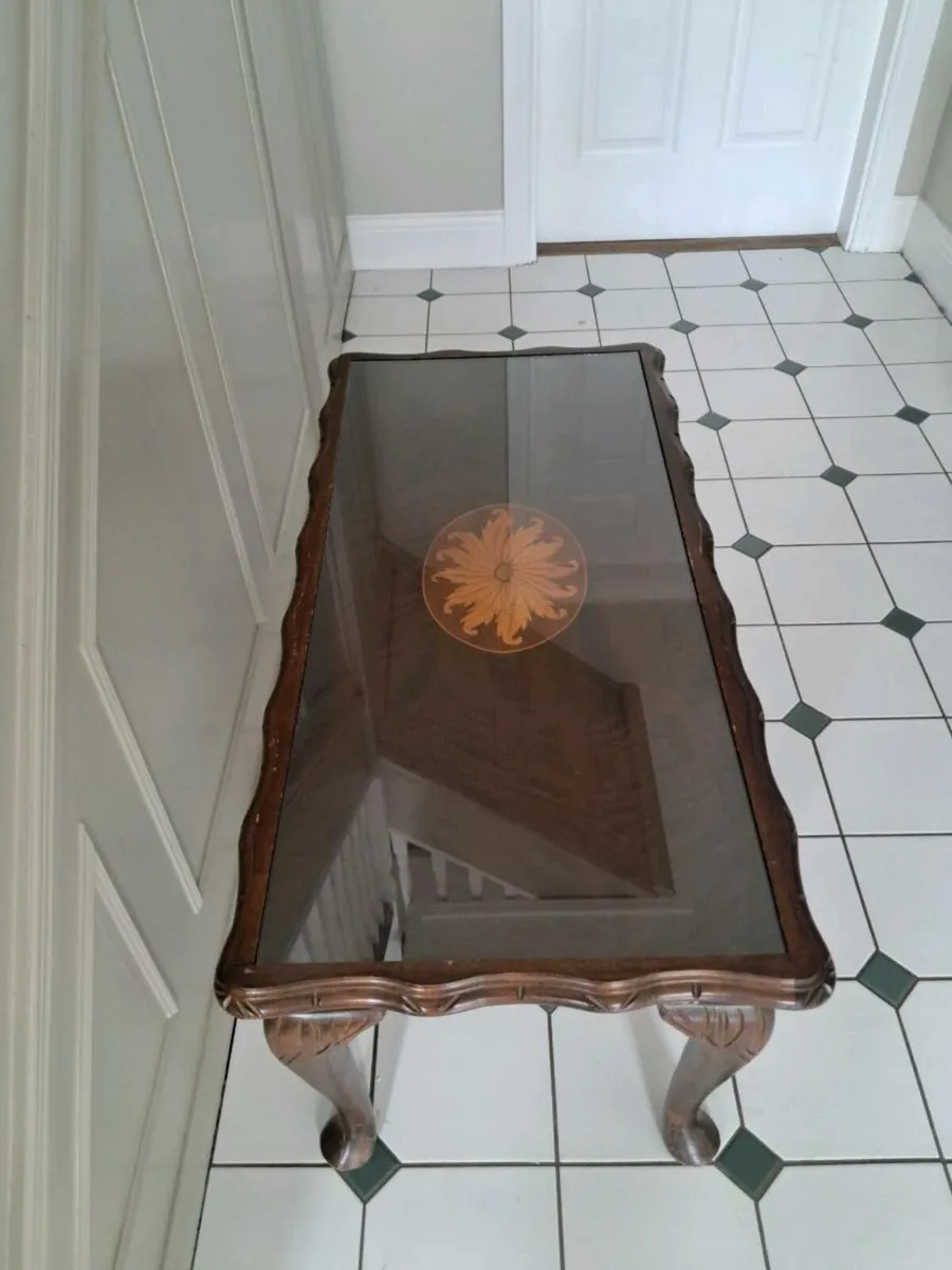 Mahogany Coffee Table and Matching Nest of Tables - Image 2