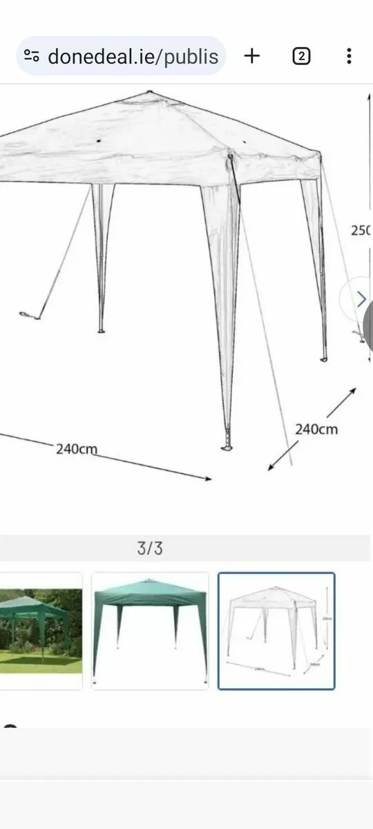 New 2.4m pop up gazebo still in box - Image 3