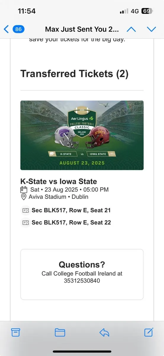 K State vs Iowa State American Football Game