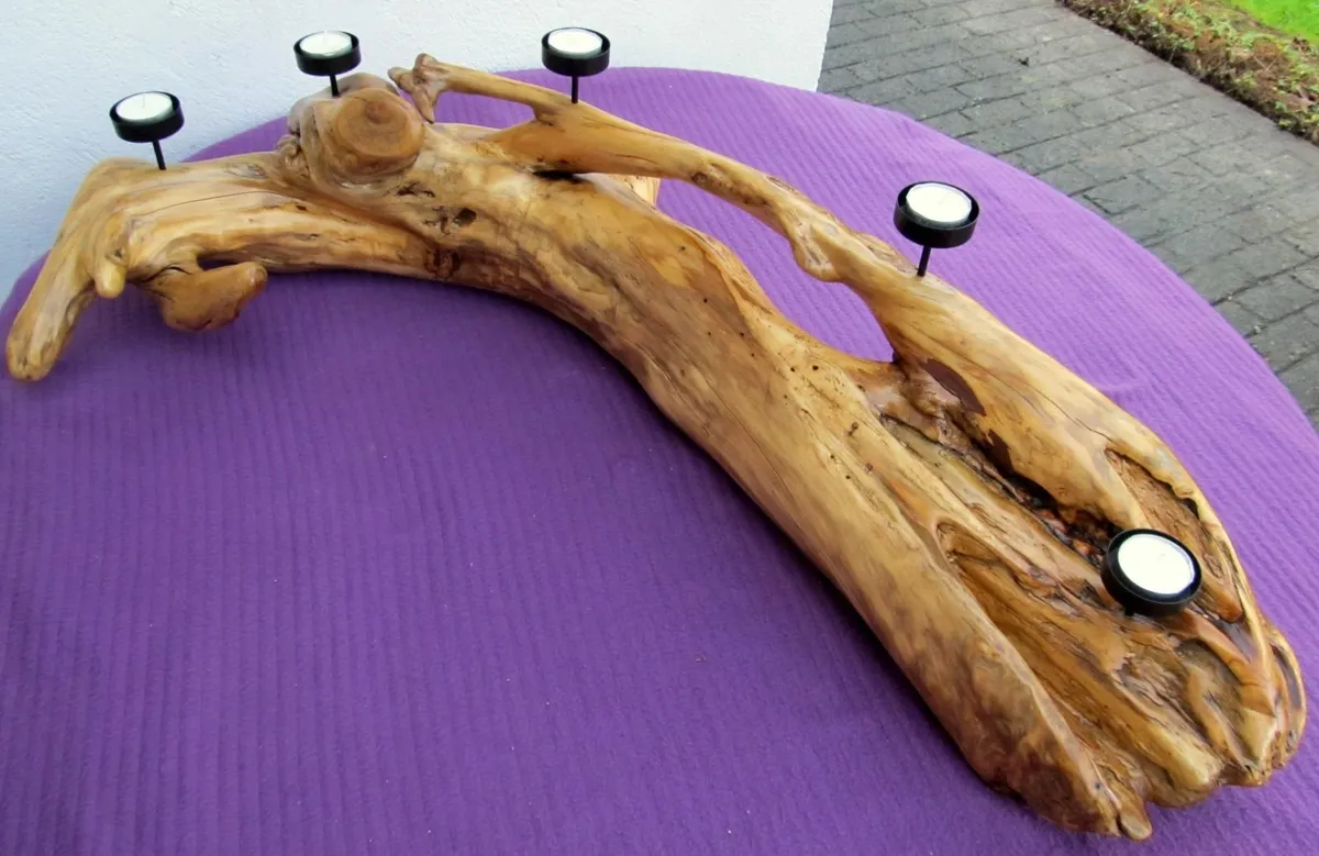 T-Light candle holder made from Solid wood. - Image 4