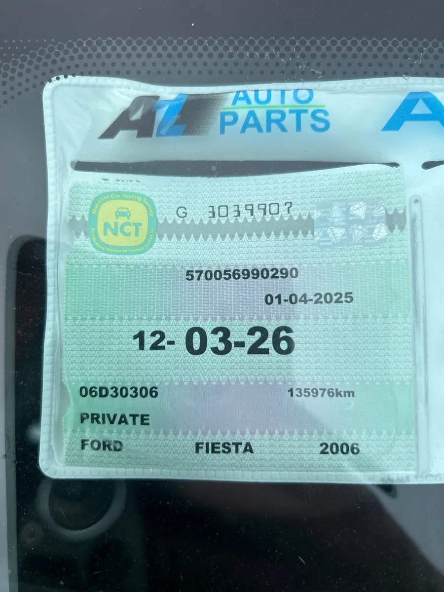 06 Ford Fiesta 1.25      NCT 3/26 - Image 2