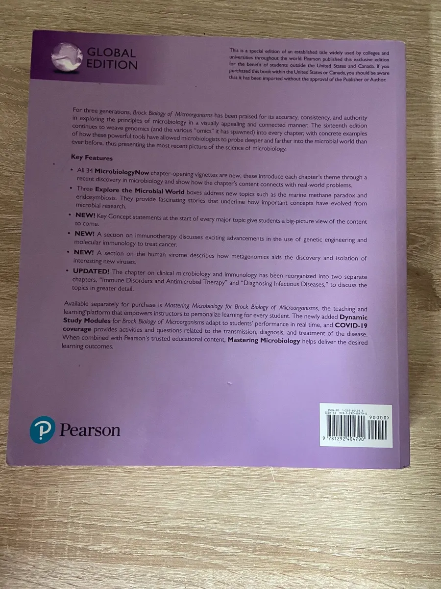 Brock Microbiology Book 16th Ed - Image 4