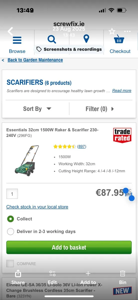 Lawn raker and scarifier - Image 3