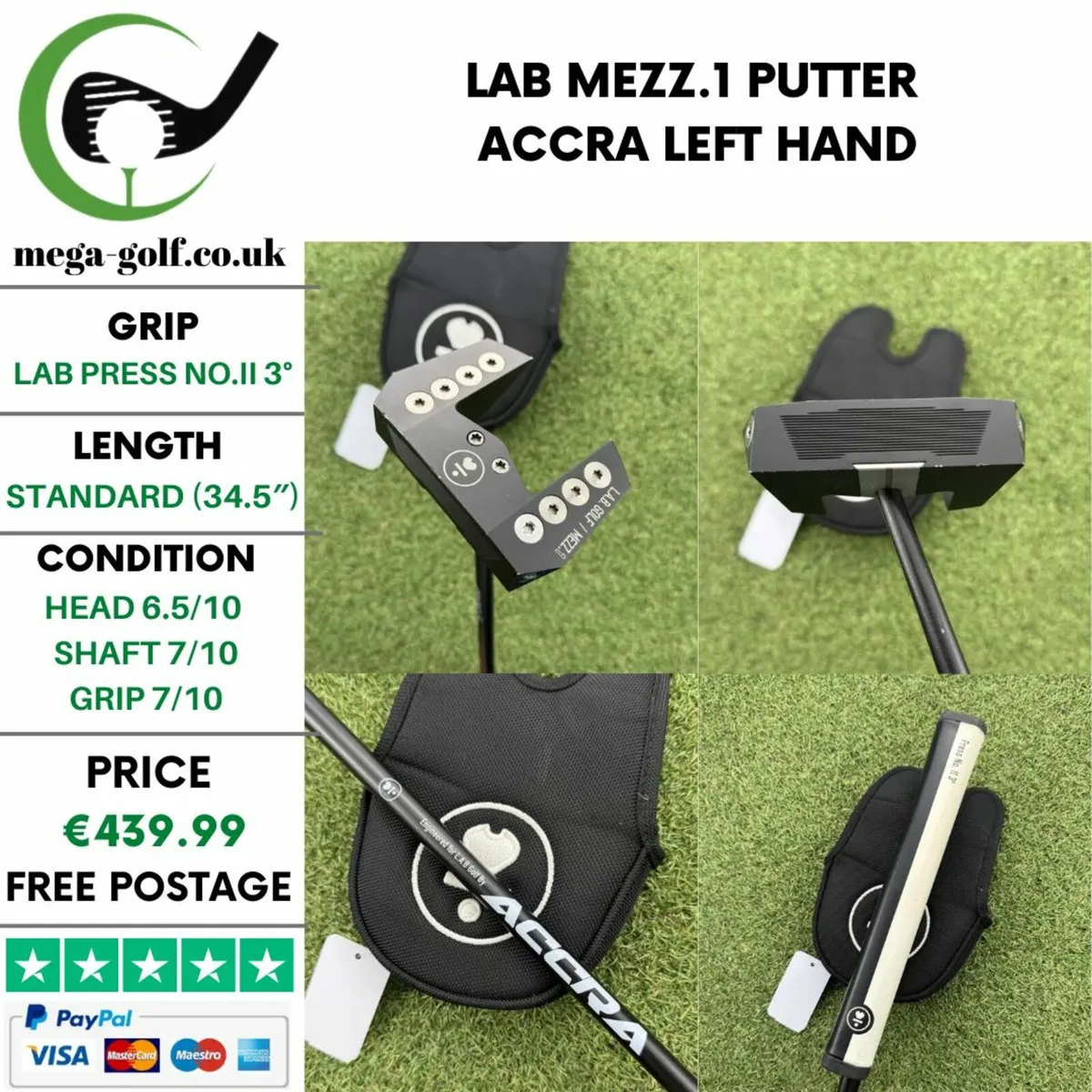 LAB MEZZ.1 PUTTER / 34.5″ / ACCRA / LEFT HAND - Image 1