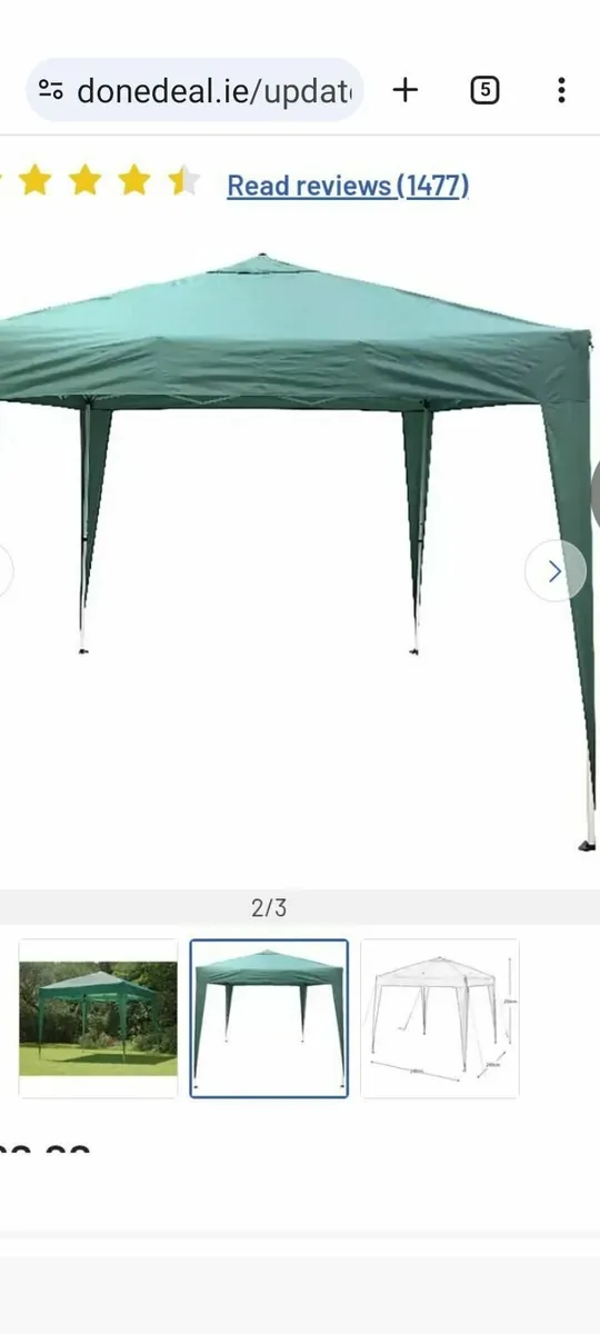 New 2.4m pop up gazebo still in box - Image 1