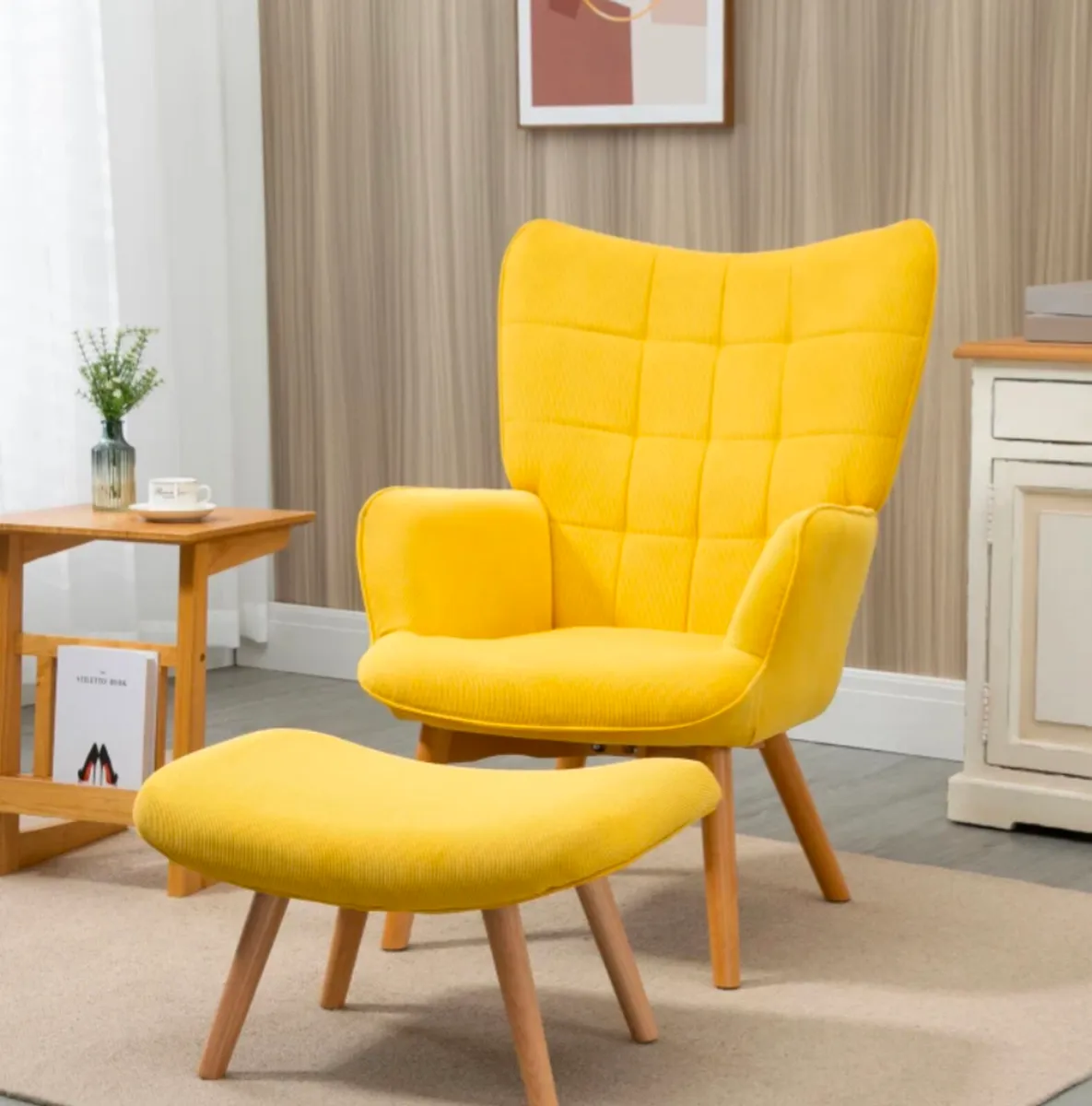 New armchair & footstool