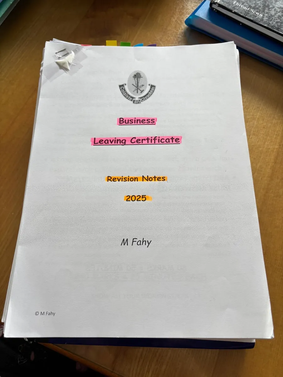 H1 Business Leaving Cert Notes - Image 1