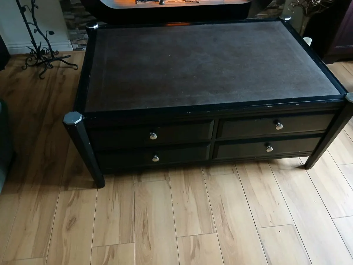 Coffee Tea Book table with 4 draws - Image 1