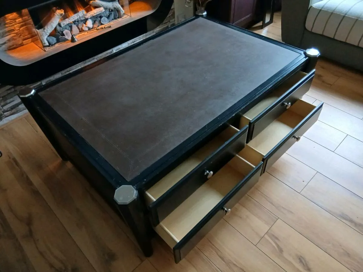 Coffee Tea Book table with 4 draws - Image 2
