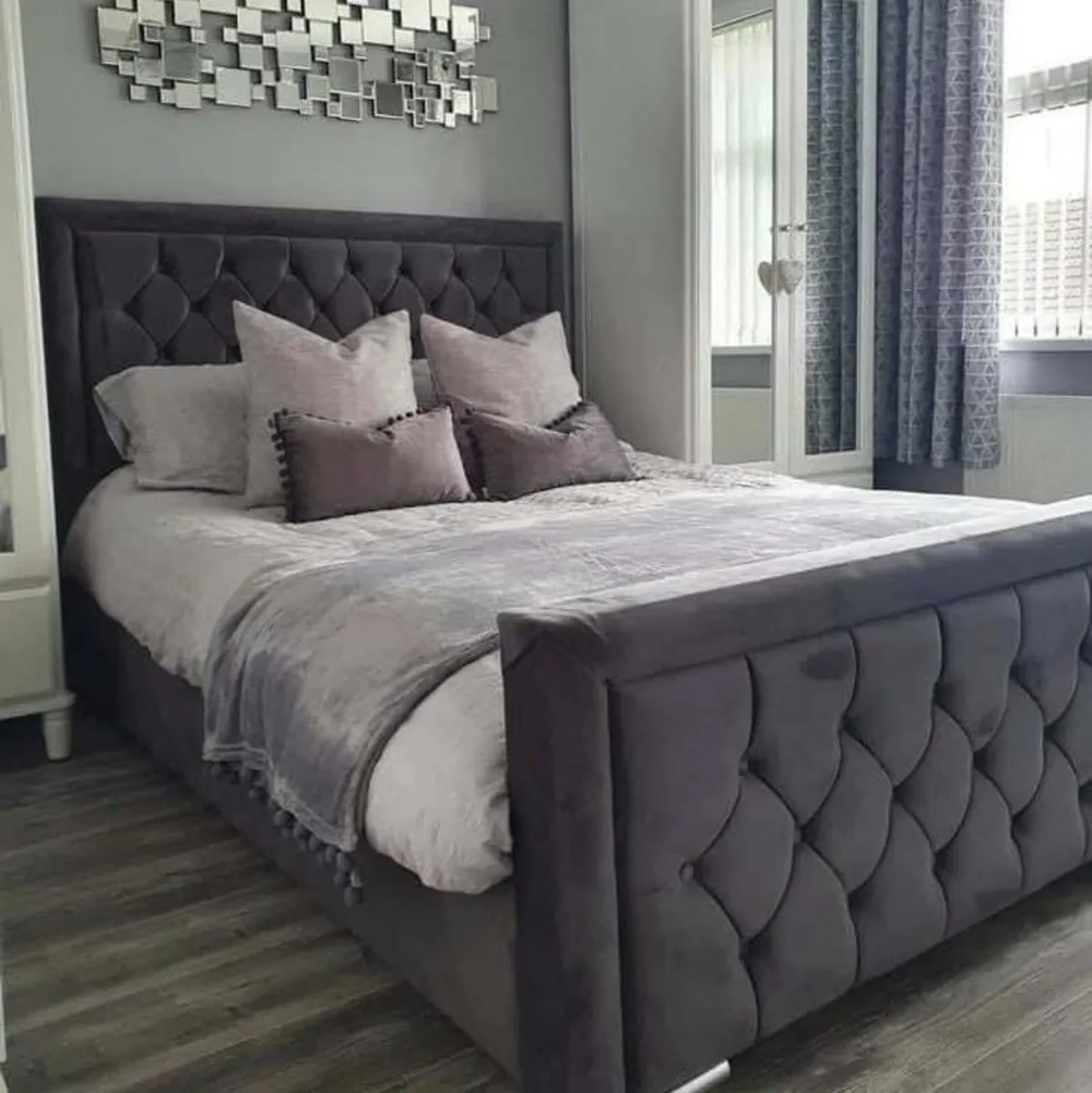 King size Monaco bed frame with Mattress included - Image 2