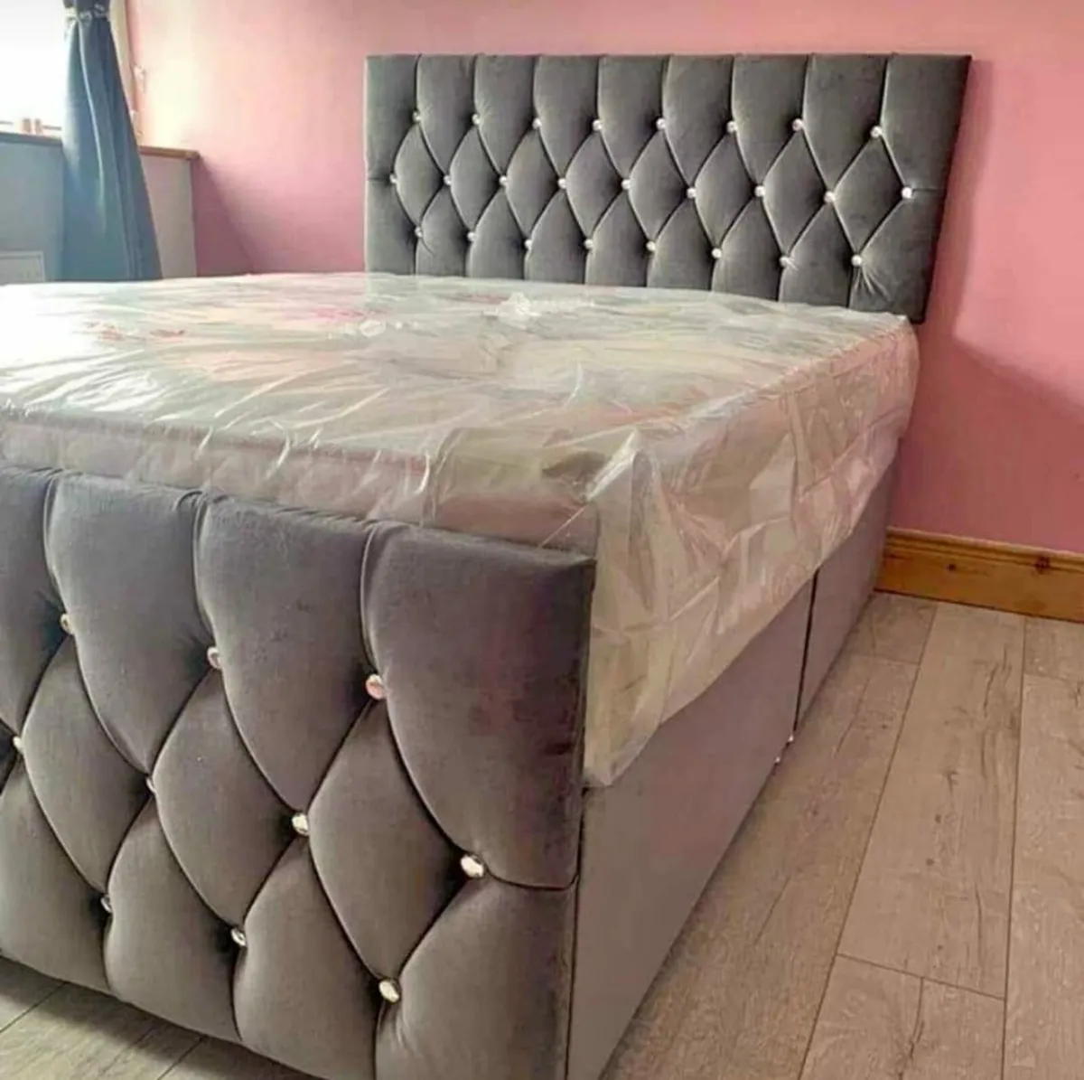King size Monaco bed frame with Mattress included - Image 3