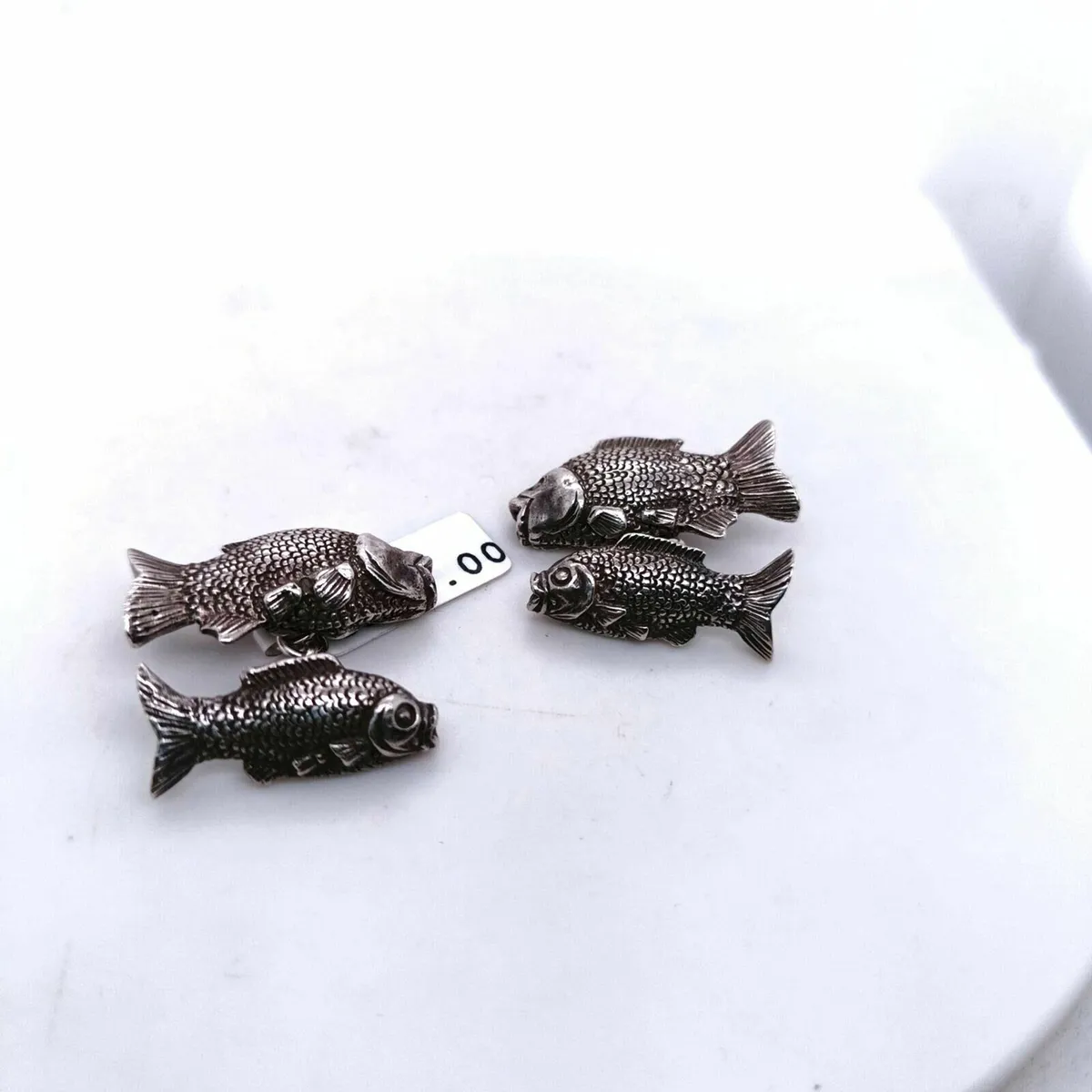 Silver Carp Fish cufflinks - Image 3