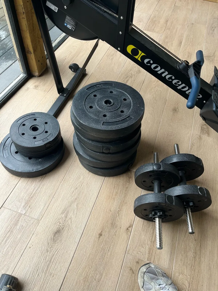 85kg Weights Bundle with Adjustable Dumbells - Image 1