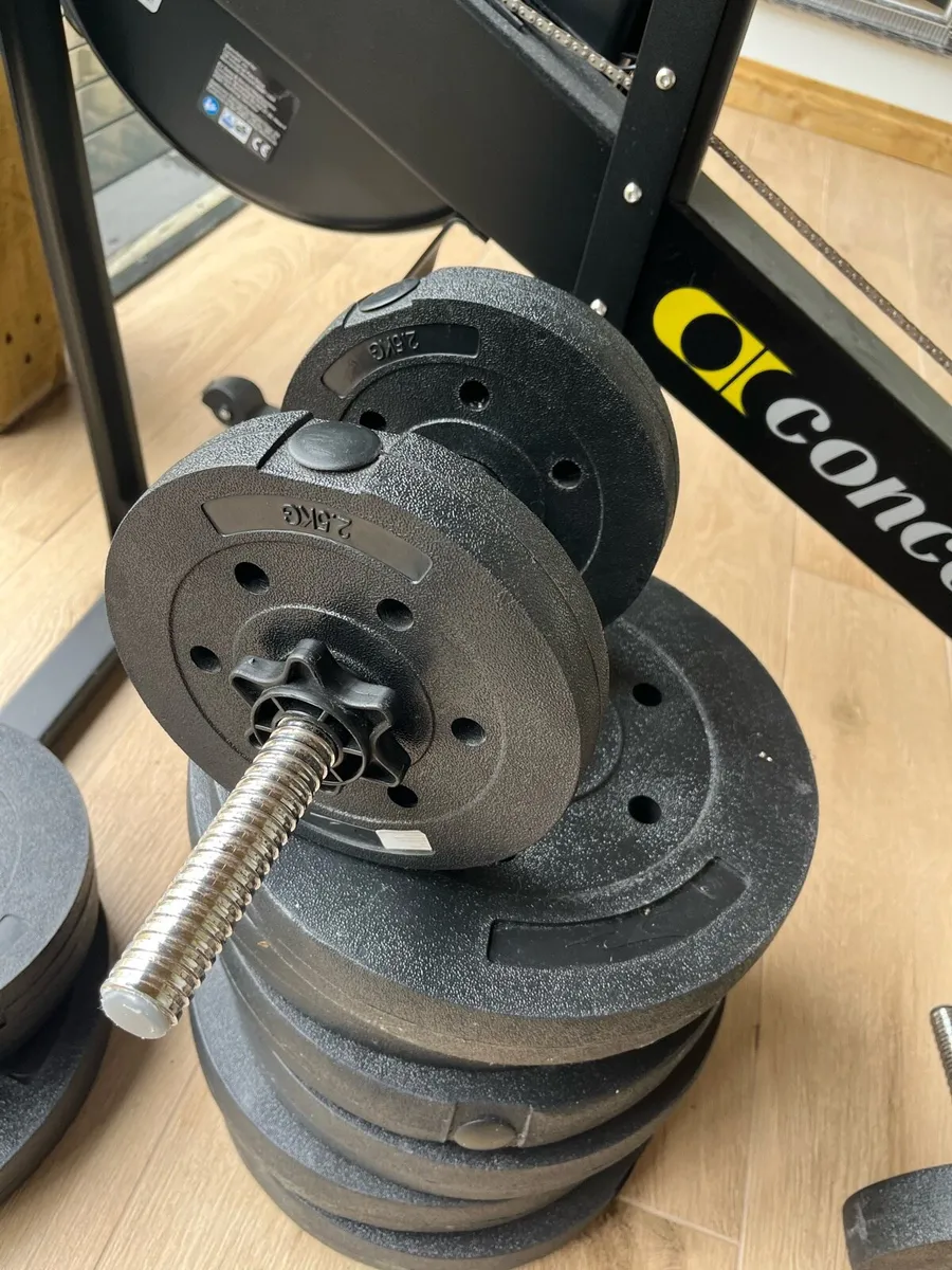 85kg Weights Bundle with Adjustable Dumbells - Image 2