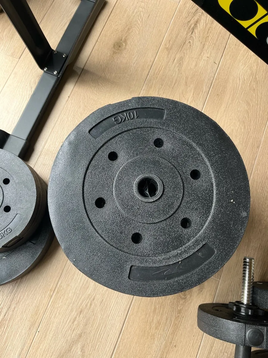 85kg Weights Bundle with Adjustable Dumbells - Image 3