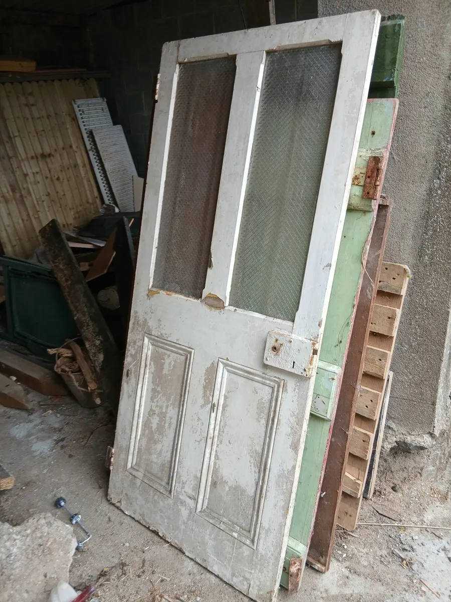 Victorian 1890s glazed pine door 32 inch x 71.25 t - Image 3
