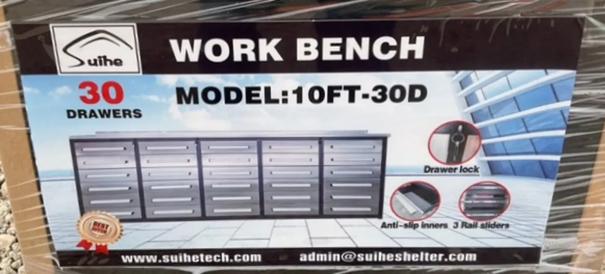New / Unused 10ft Workbench  **Online Auction** - Image 3