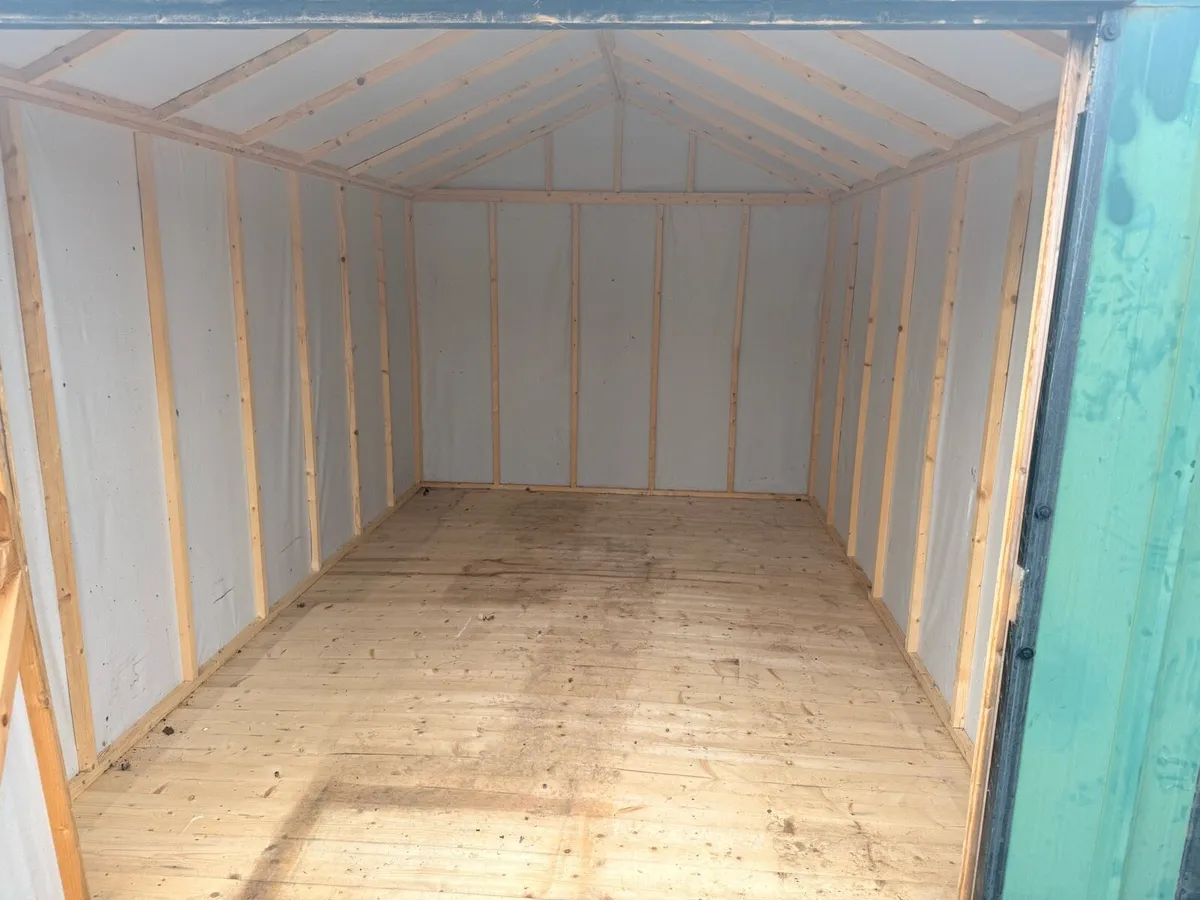 Garden shed. Green steel. 3.5m x 2.5m - Image 2