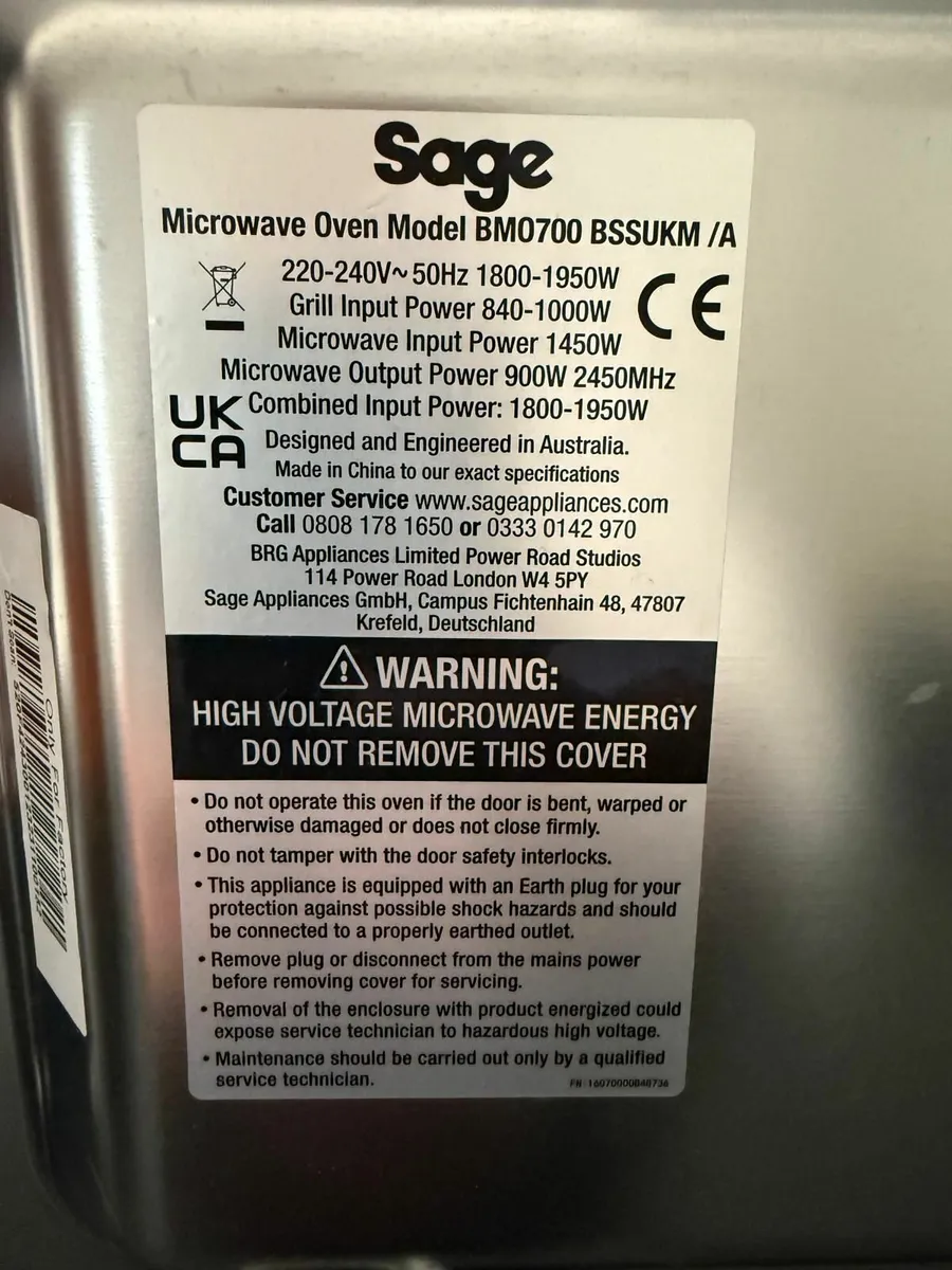 Sage Microwave for Sale - Image 4