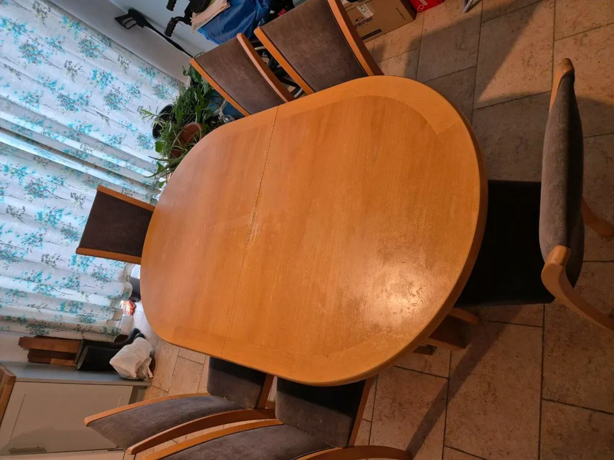 Dinning table and chair - Image 1