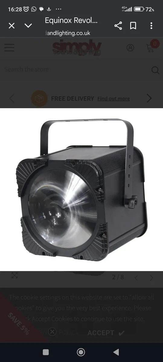 2 Equinox Revolution LED DJ Lights - Image 1