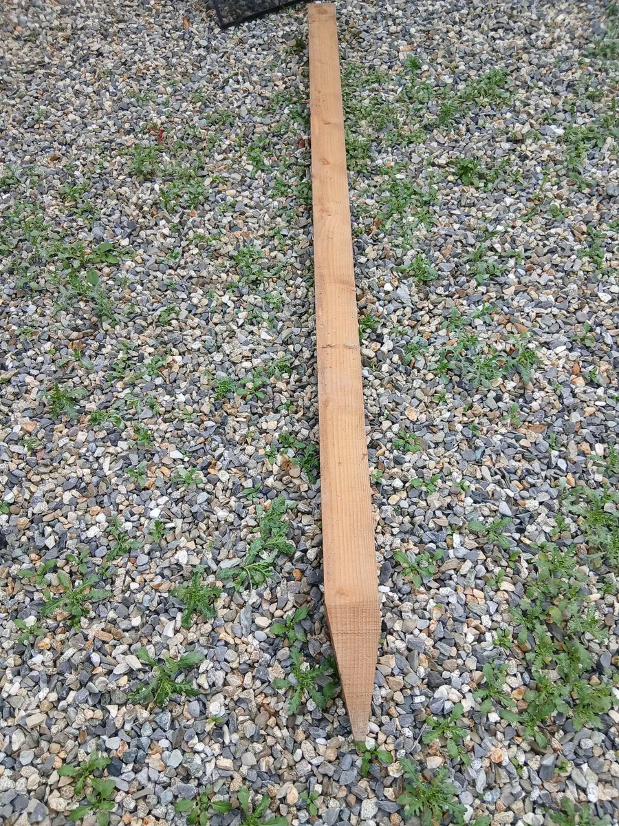 Pressure treated fencing posts 8ft tall and 4 inch - Image 1