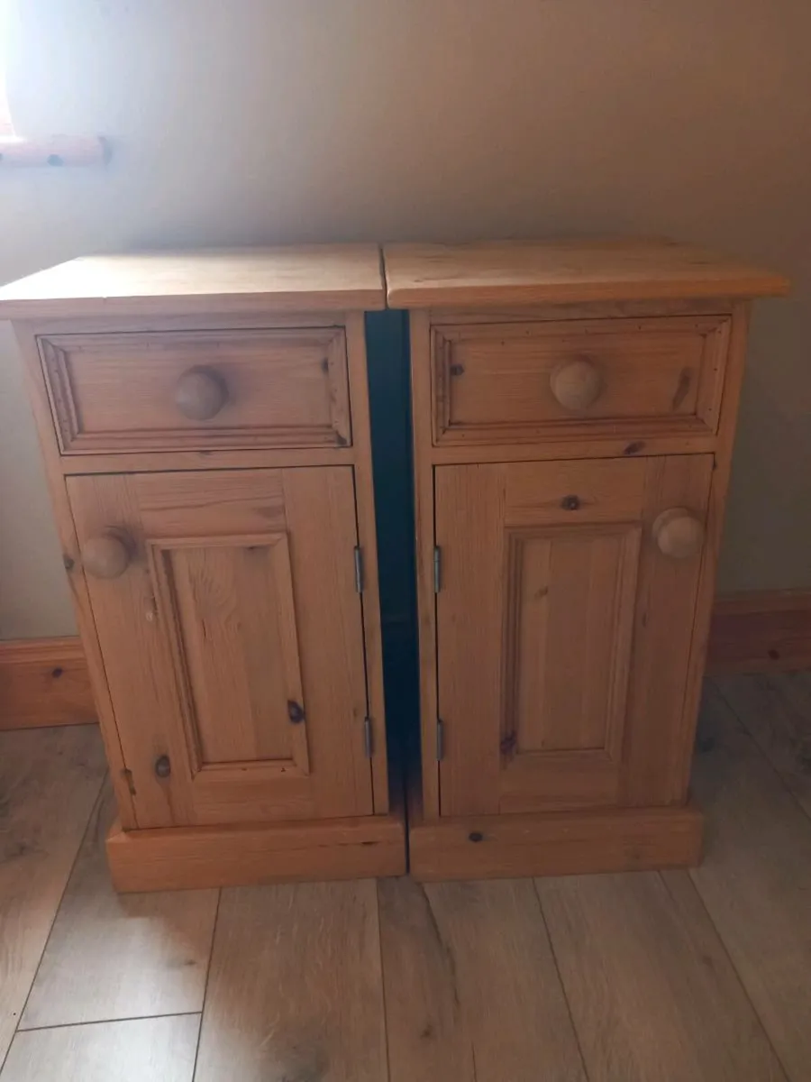 Bedside lockers and headboard - Image 2