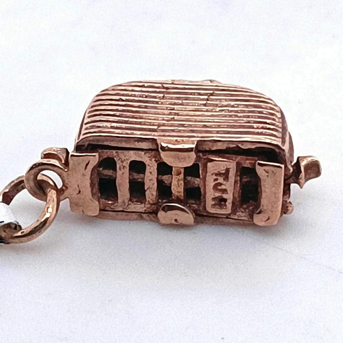 Vintage 9k Rose Gold Toaster Charm Pendant - Image 3