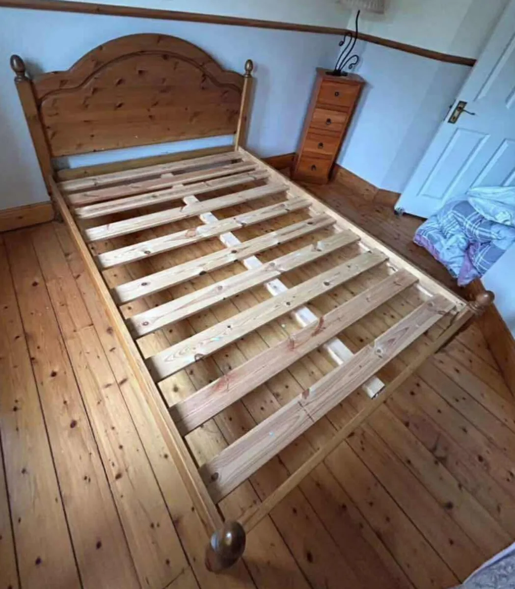 Very Solid 4 Ft 6” Wooden Double Bed - Can Deliver