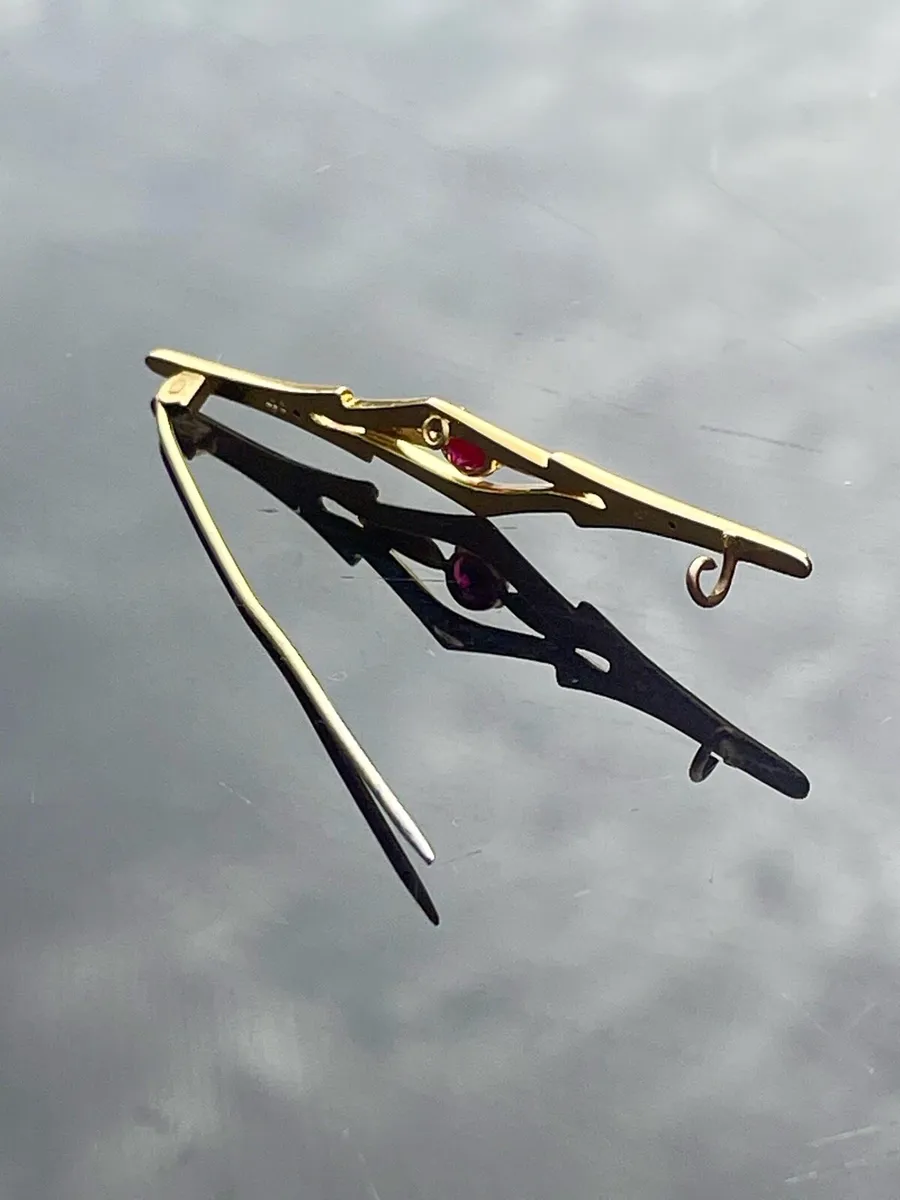 9ct Gold Art Deco Brooch - Image 4