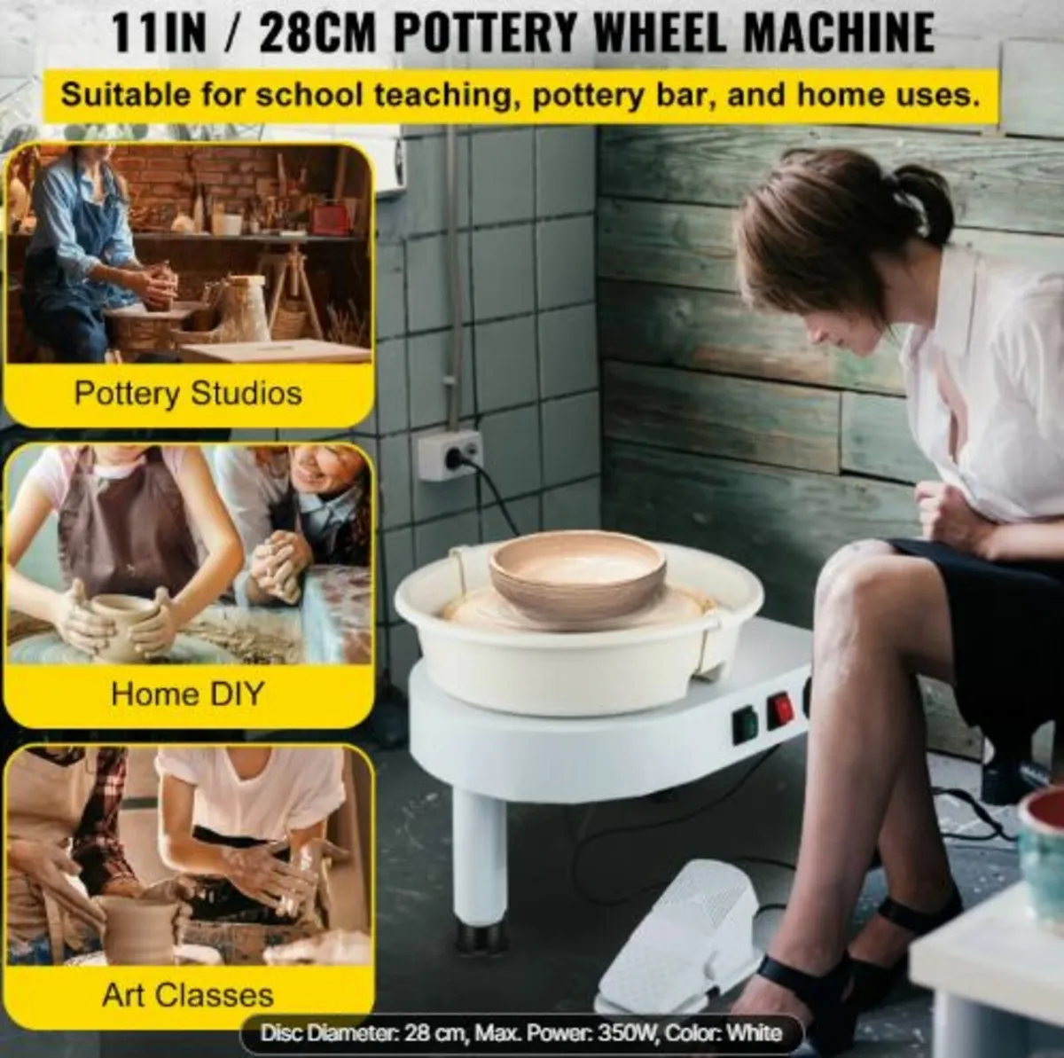 Pottery Wheel, 27.9 cm Ceramic Wheel Forming - Image 2