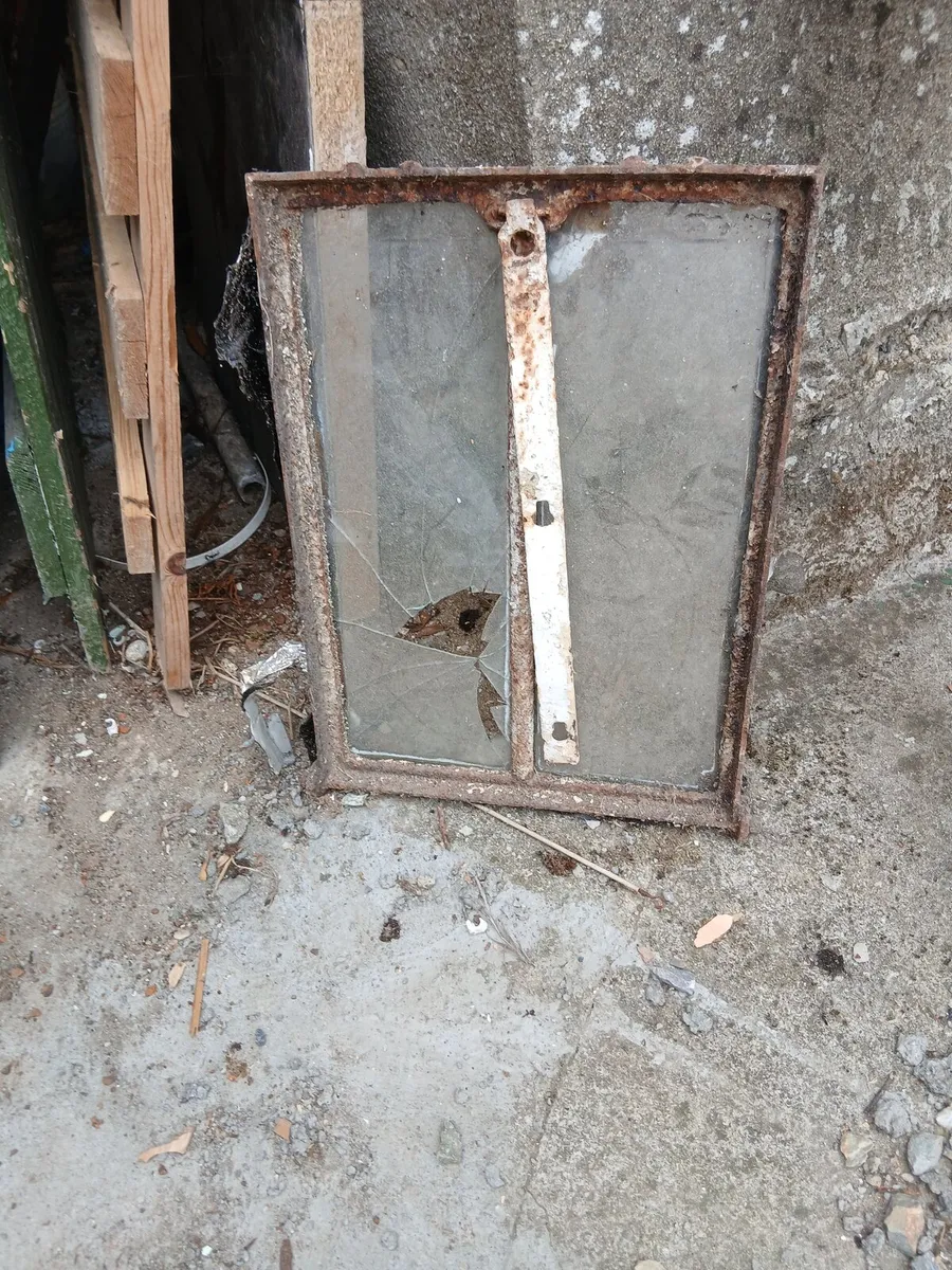 Victorian cast iron roof light complete with frame