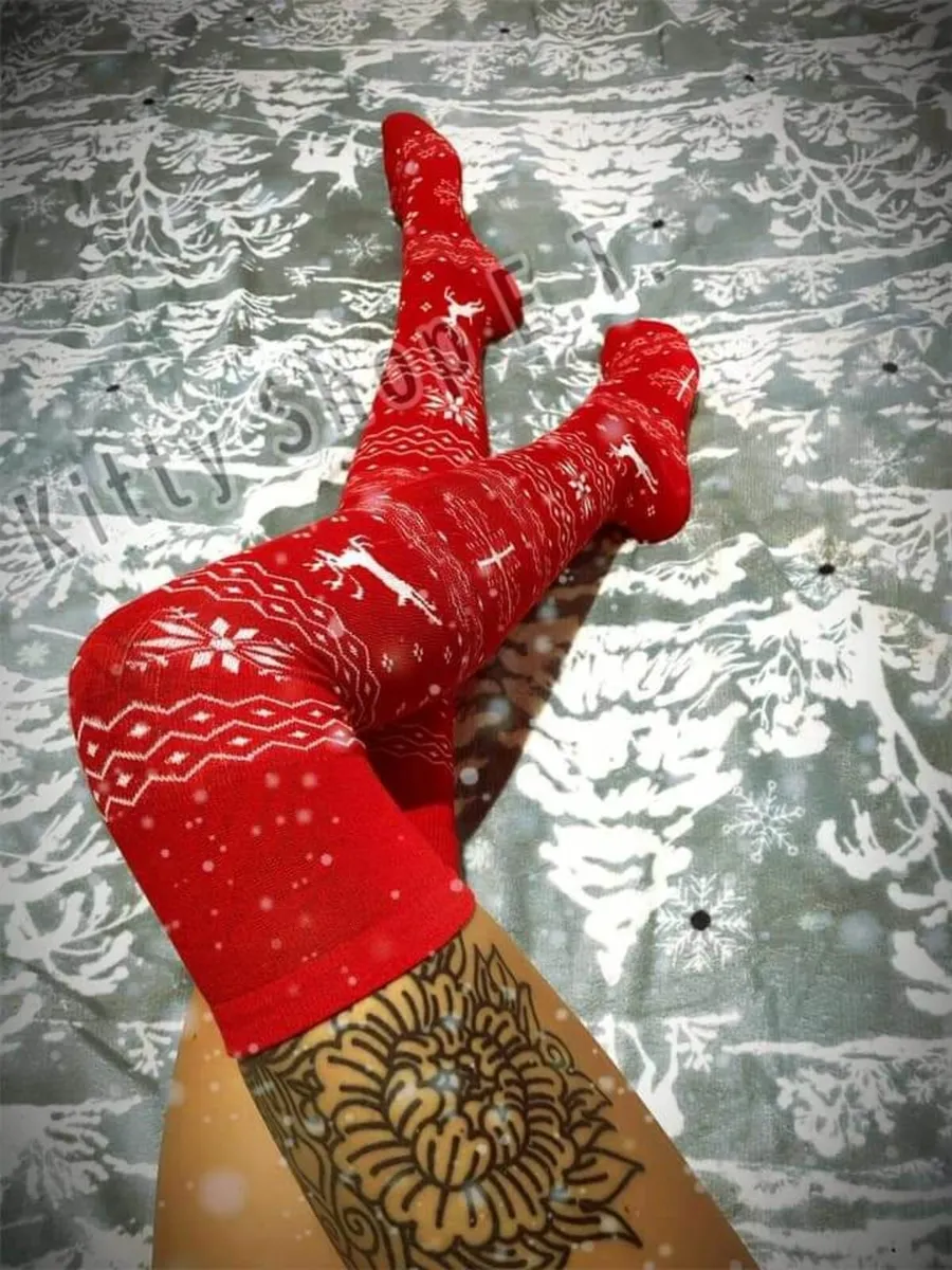 Christmas Socks Knee-high - Image 3
